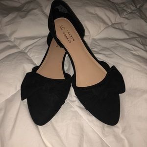 Lauren Conrad Black pointed toe flats
